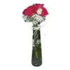 Florero en Vidrio Rosas 102